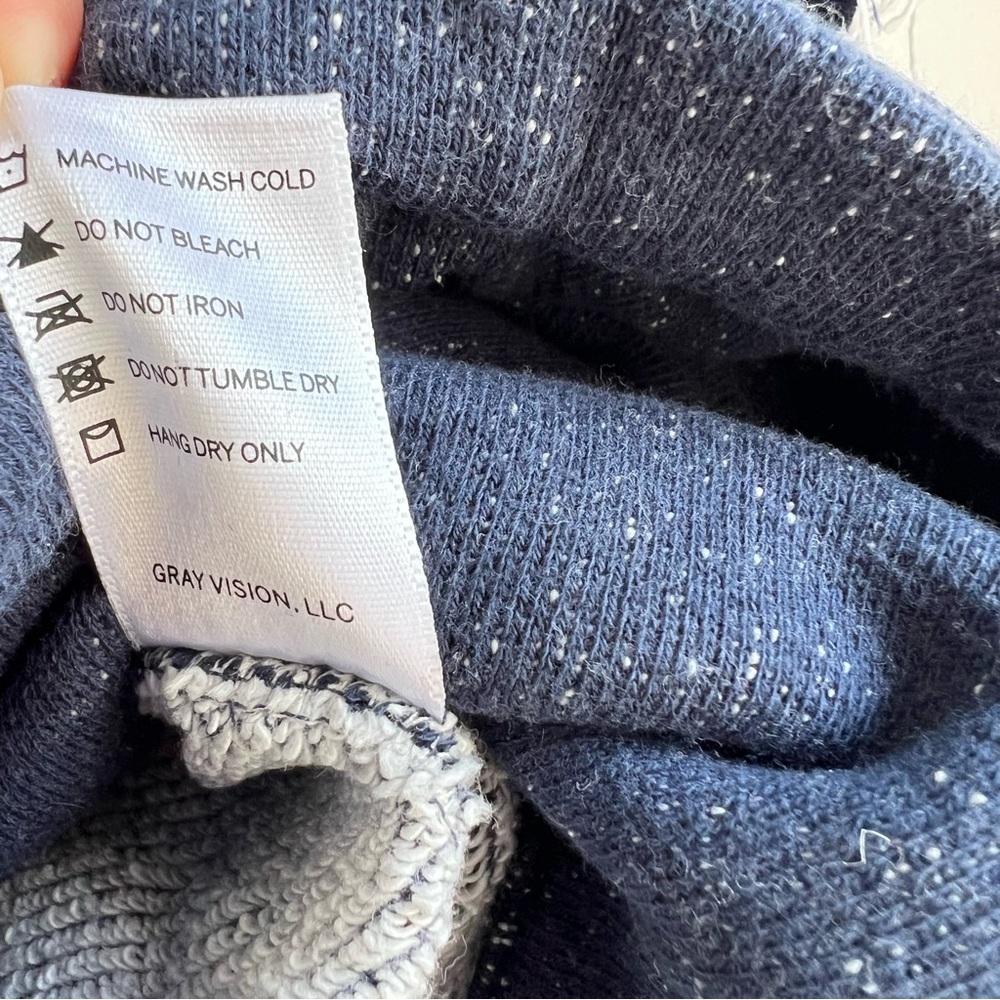 KITH x John Elliott + Co Villain Hoodie Speckled Navy Tokyo Sakura Project Med - Picture 9 of 9